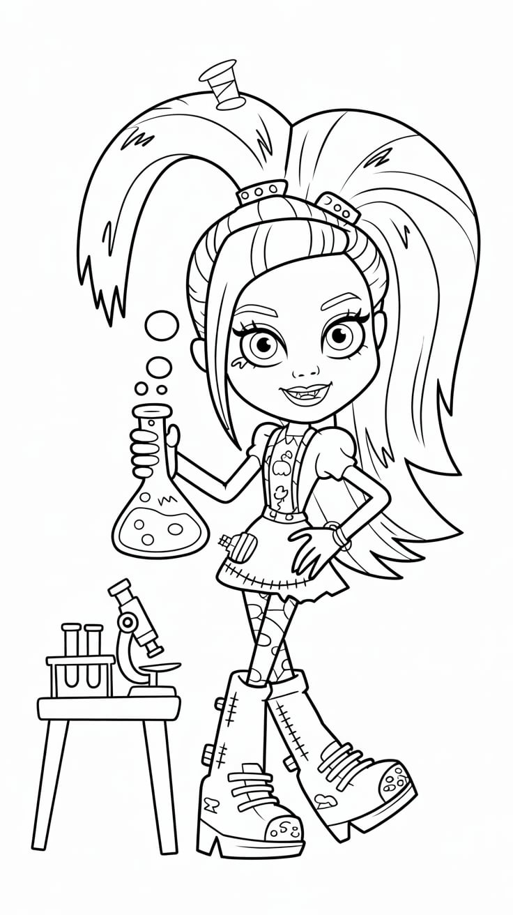 printable monster high coloring pages
