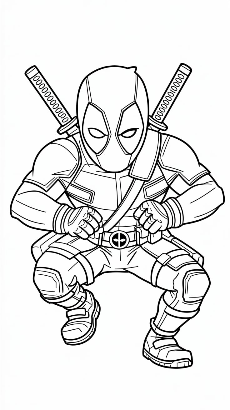 printable deadpool coloring pages
