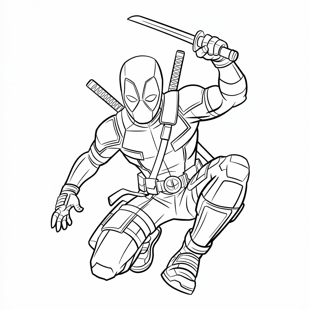 coloring pages of deadpool