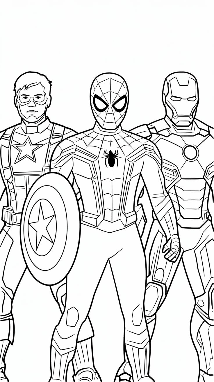 printable marvel coloring pages