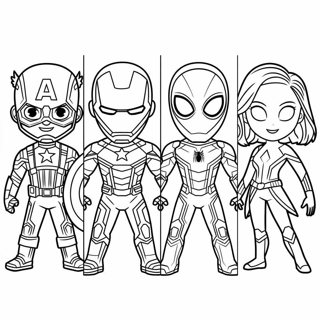 marvel printable coloring pages