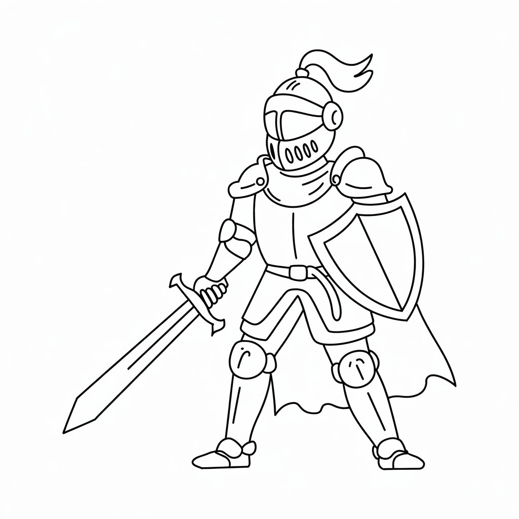 cool knight coloring pages