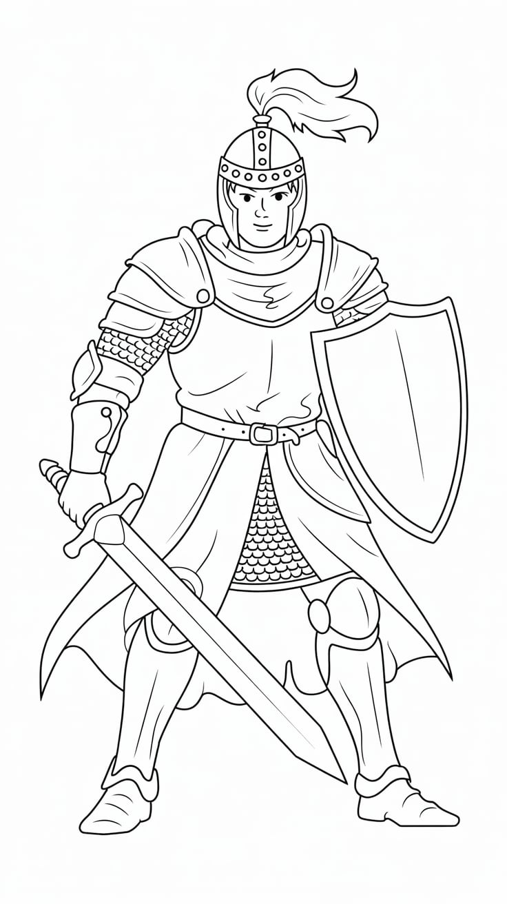 knights fighting coloring pages