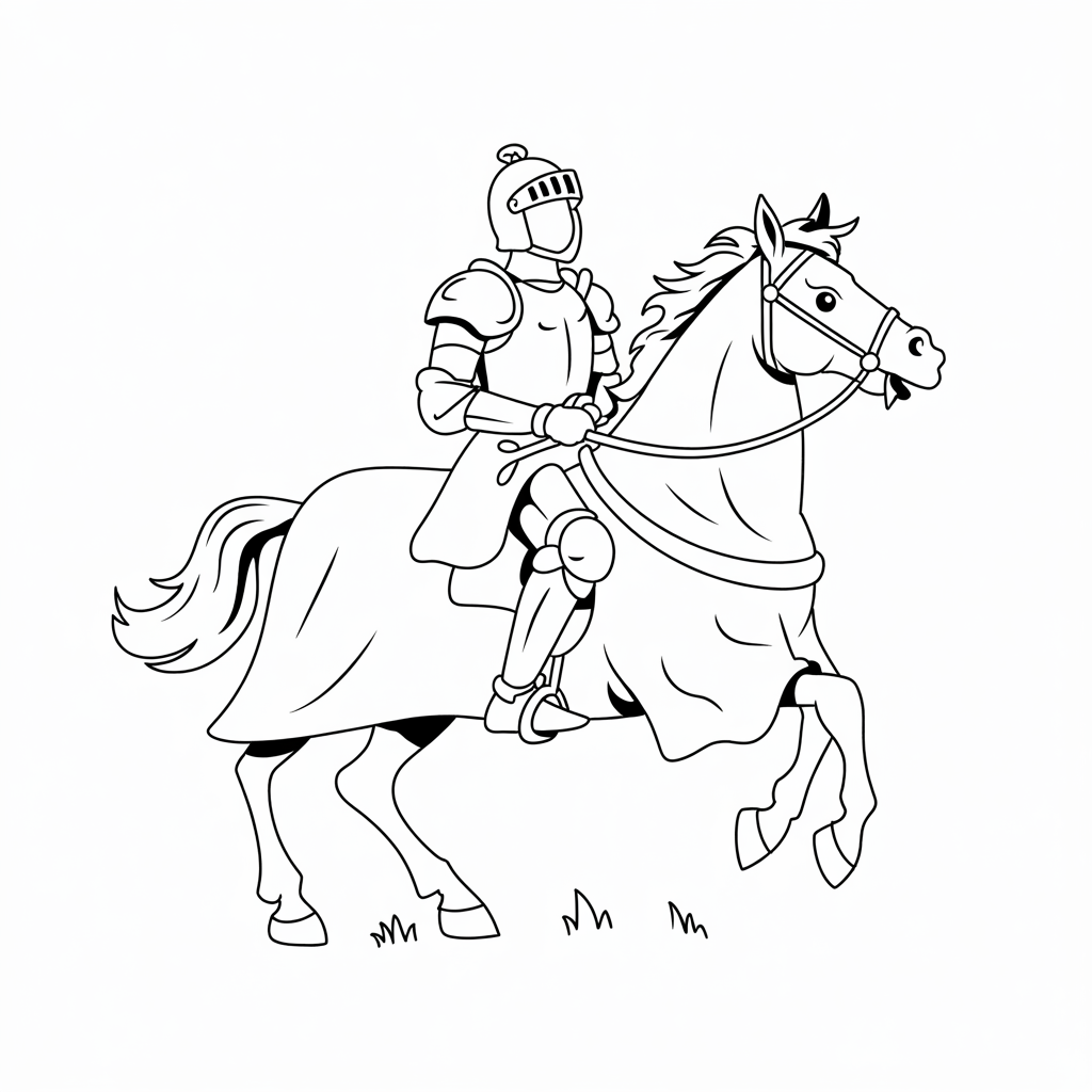 knights coloring page