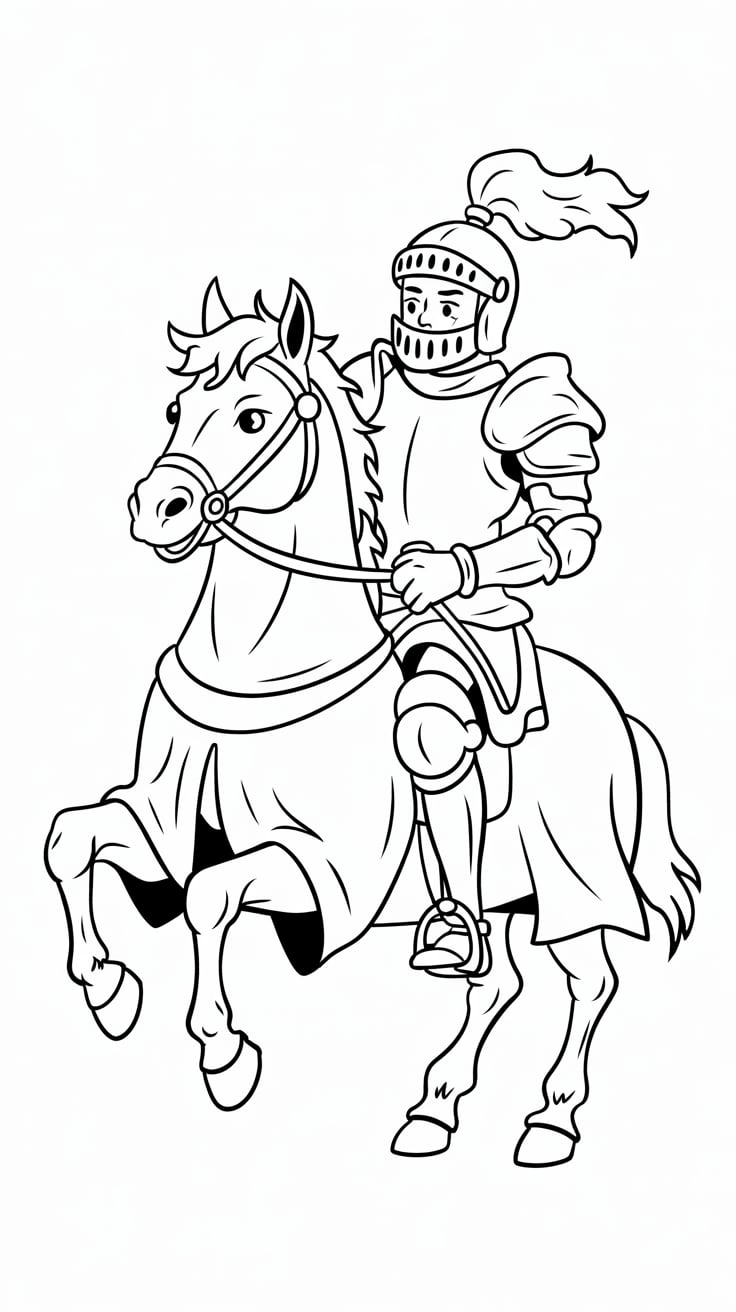 knight coloring pages printable