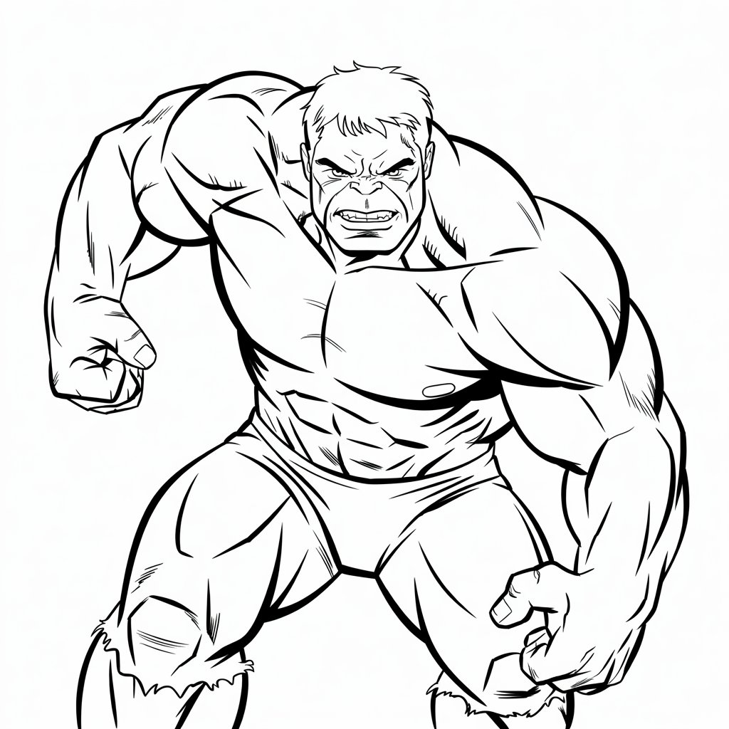 incredible hulk coloring pages