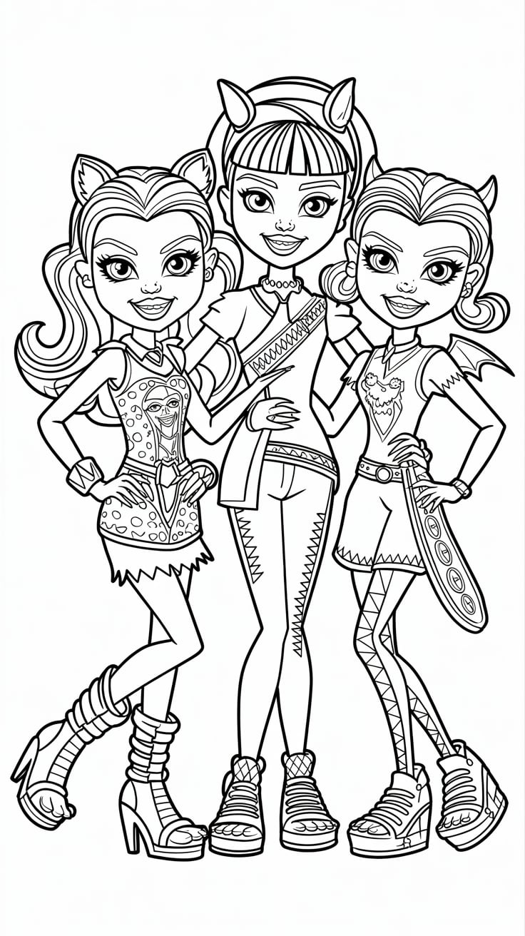 coloring monster high