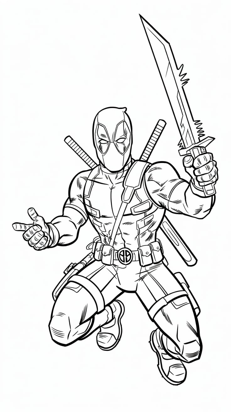 cool deadpool coloring pages