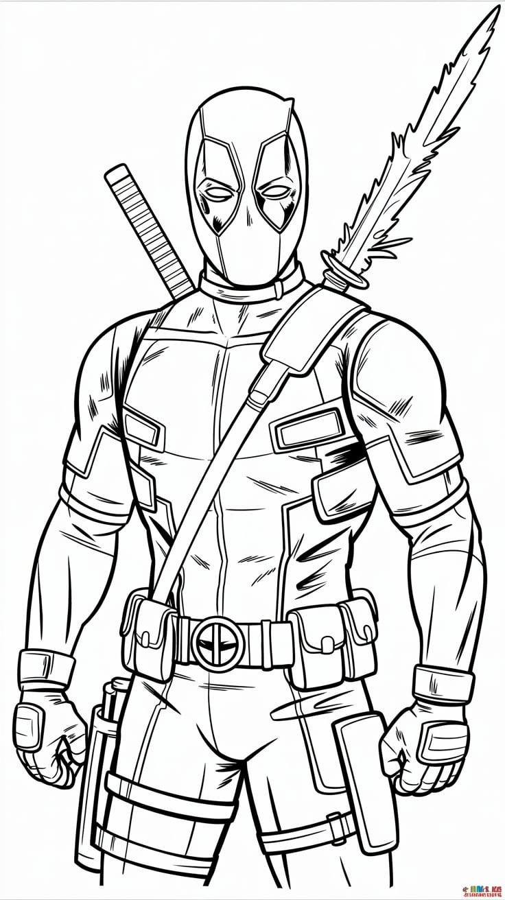 deadpool free coloring pages