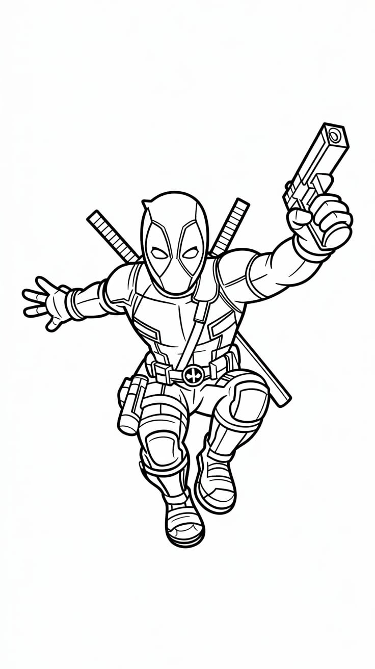 marvel deadpool coloring pages