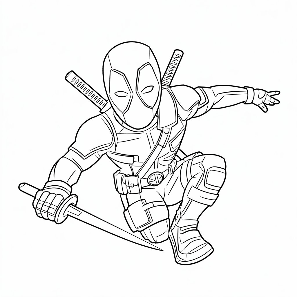 deadpool coloring pages printable