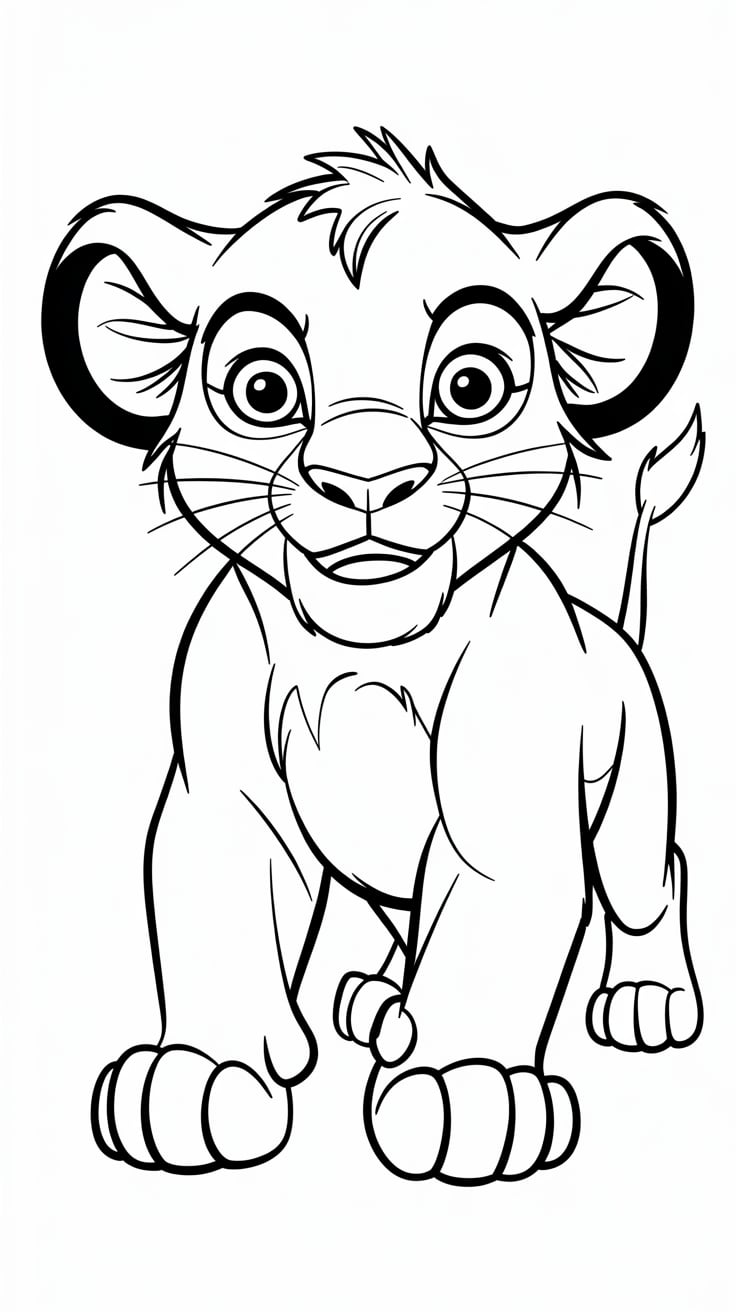 coloring sheets lion king