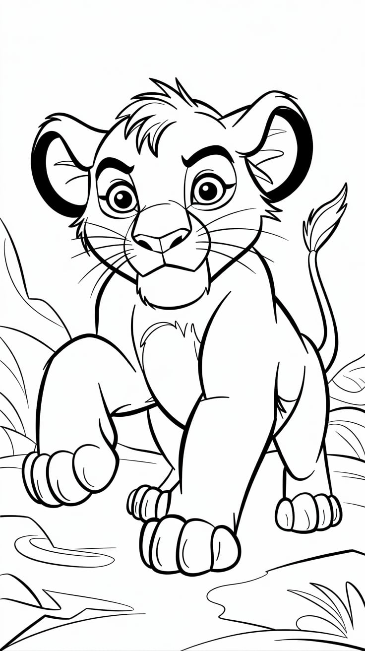 lion king coloring book pages