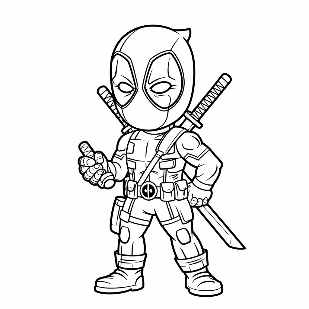 coloring pages deadpool