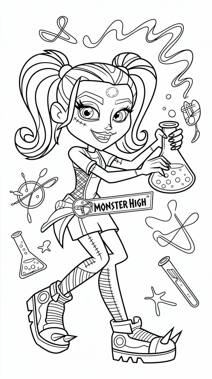coloring page monster high