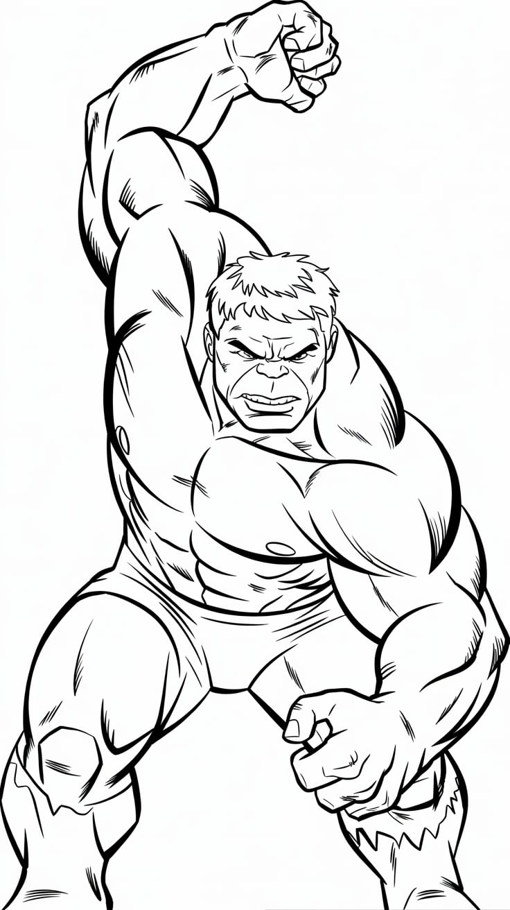 red hulk coloring pages