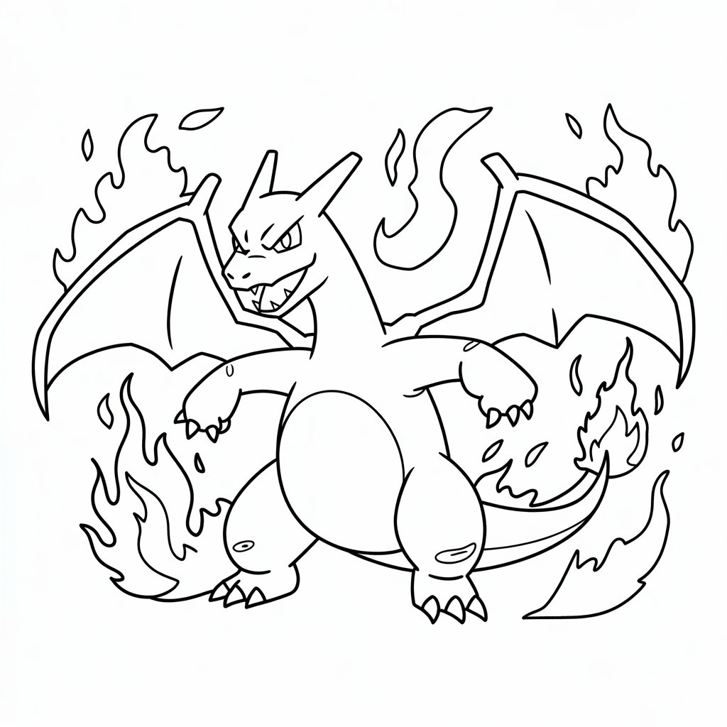 charizard pokemon coloring pages