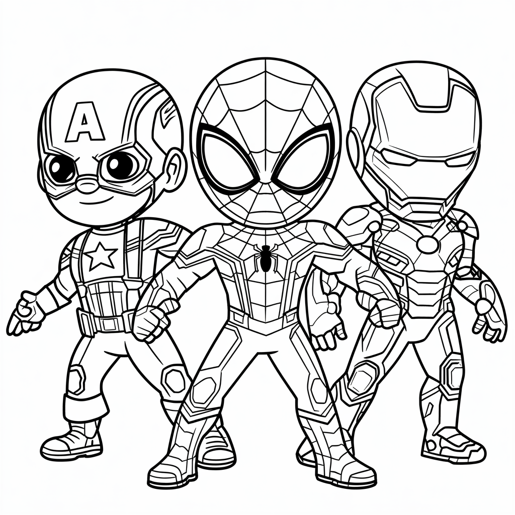 coloring page marvel