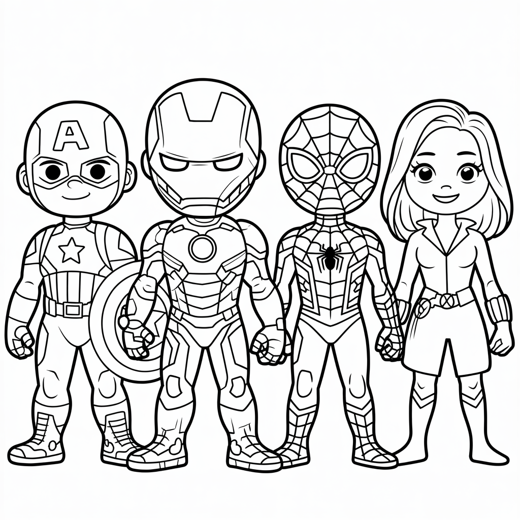marvel coloring page