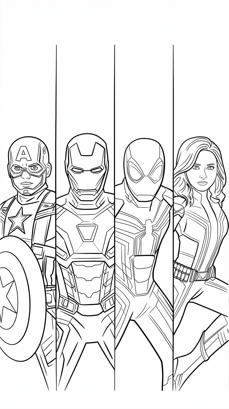 marvel avengers coloring pages