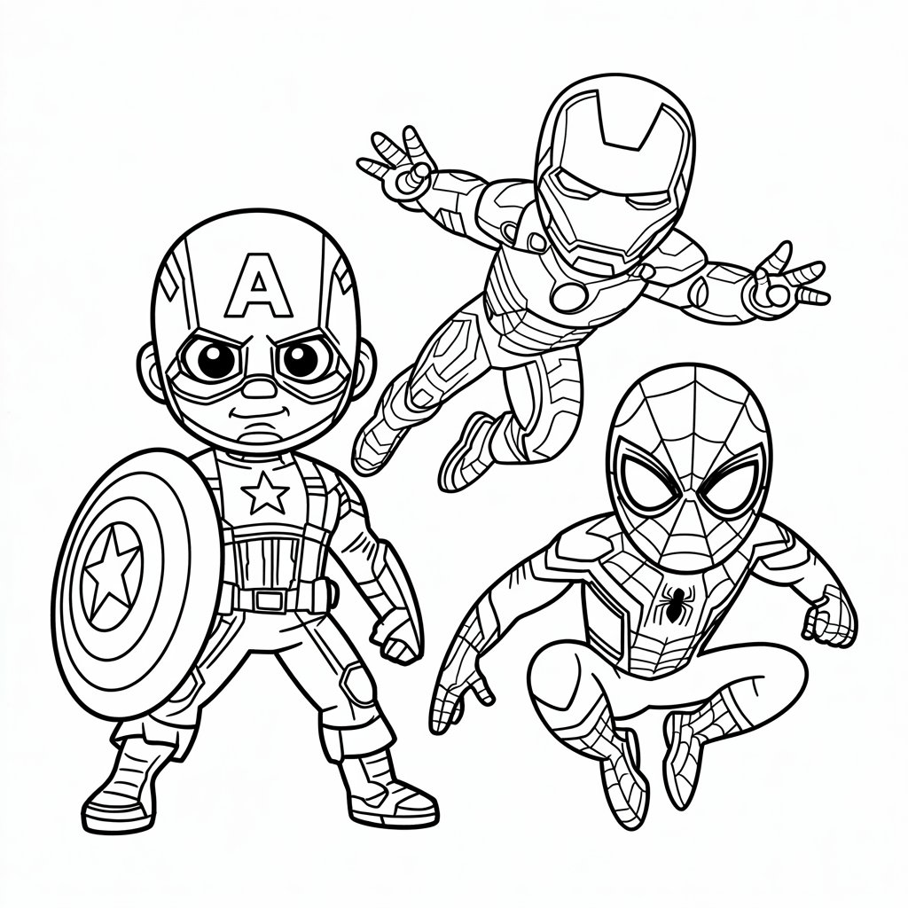 marvel superhero coloring pages