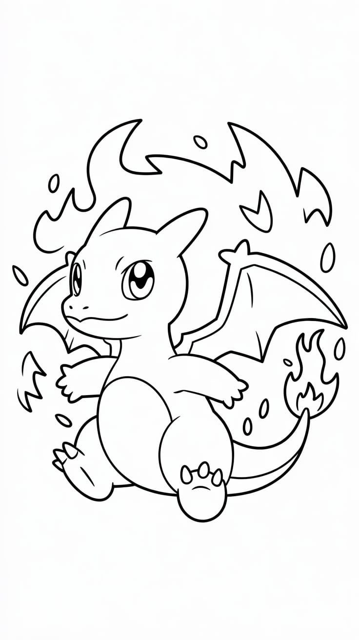 mega charizard x coloring page