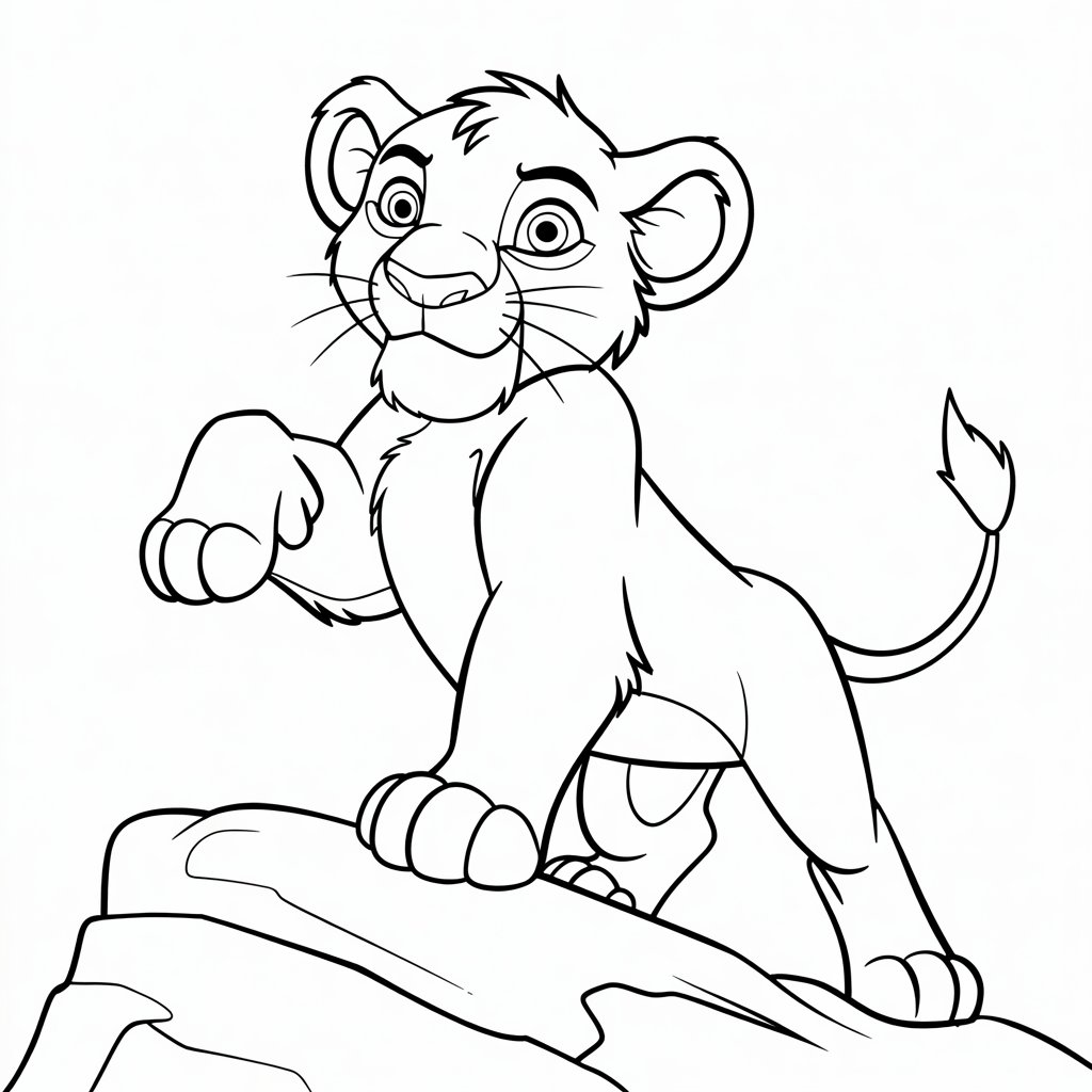 coloring page lion king