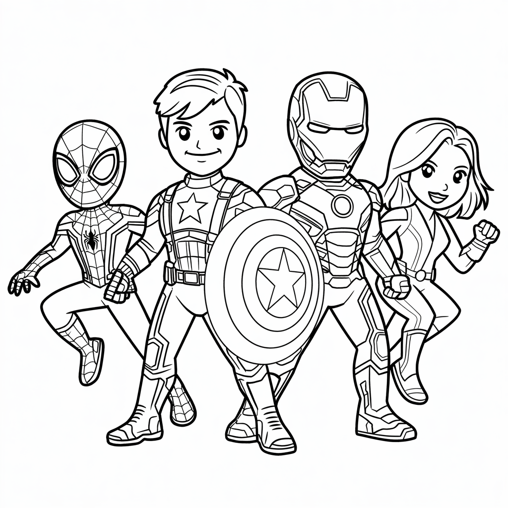 marvel super heroes coloring pages