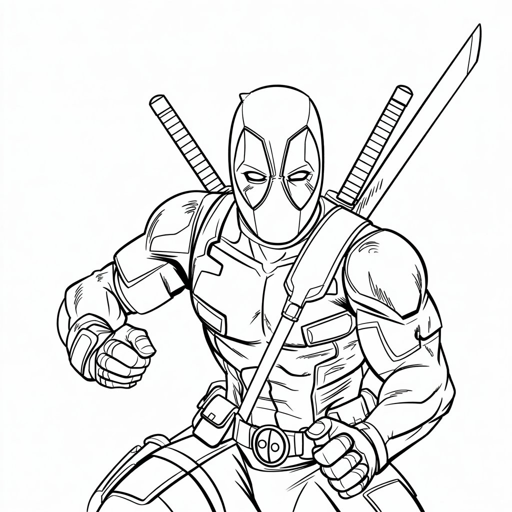 color deadpool coloring pages