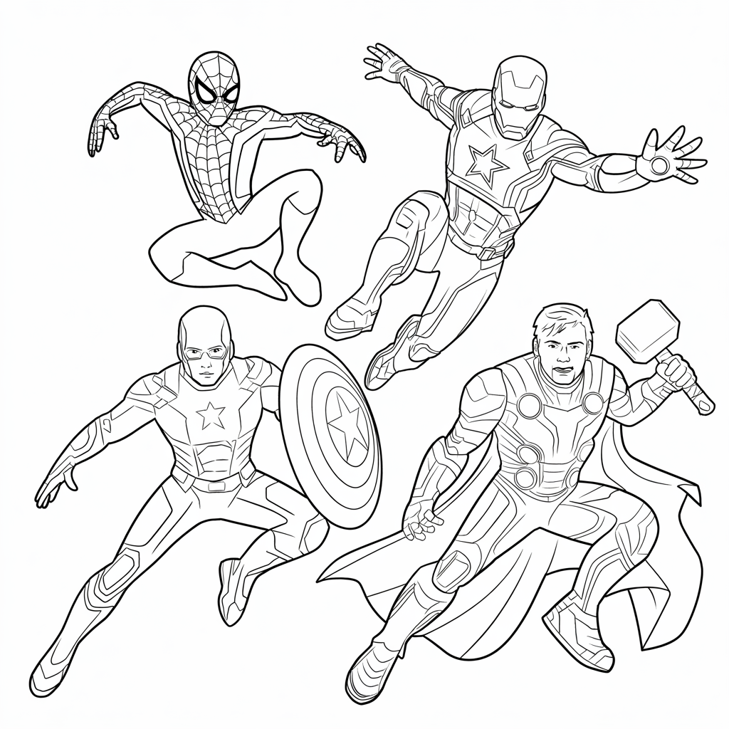 marvel coloring book pages
