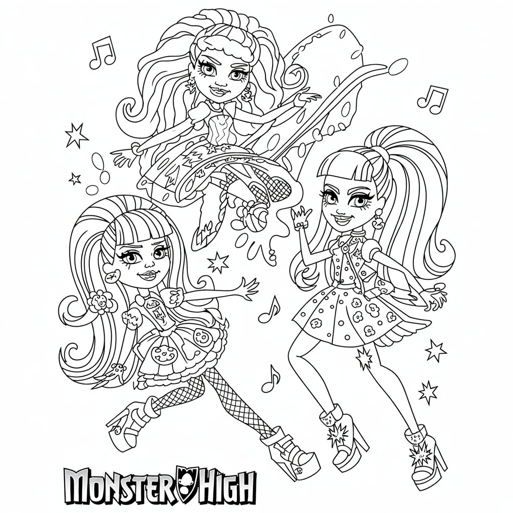 monster high coloring images