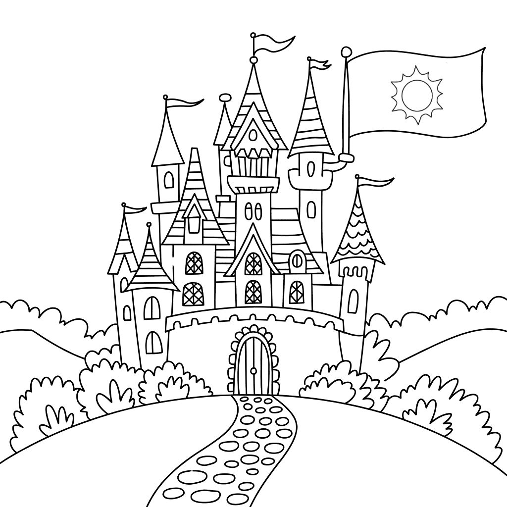 coloring castle coloring pages