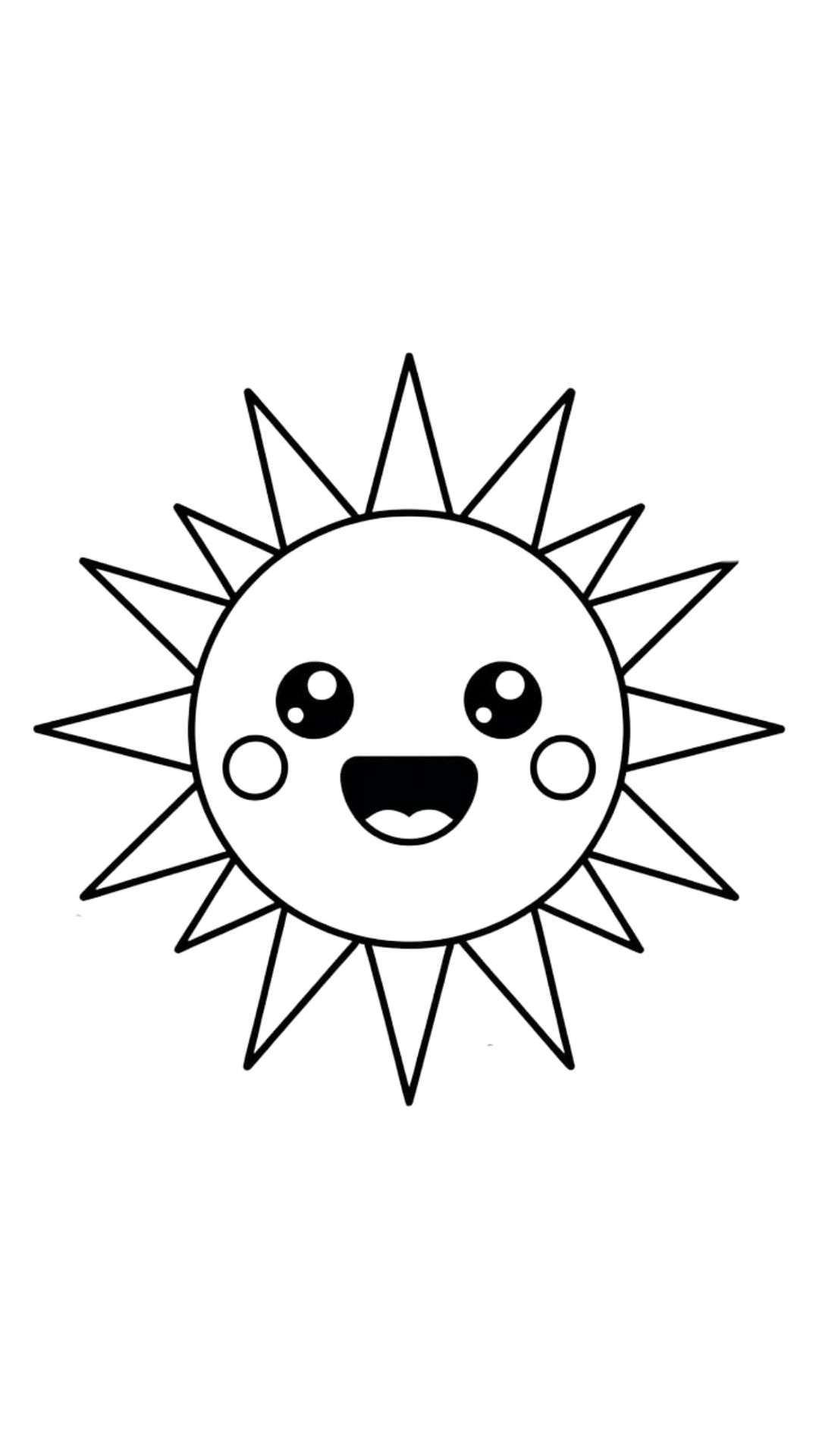 coloring page of sun