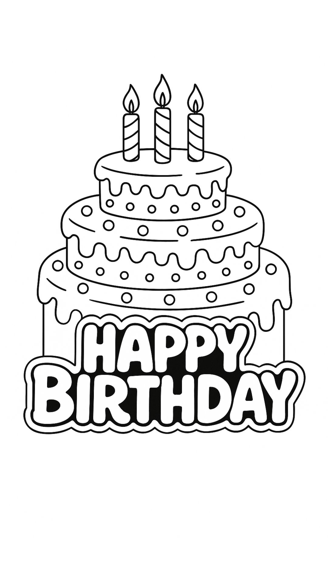 coloring pages birthday cake