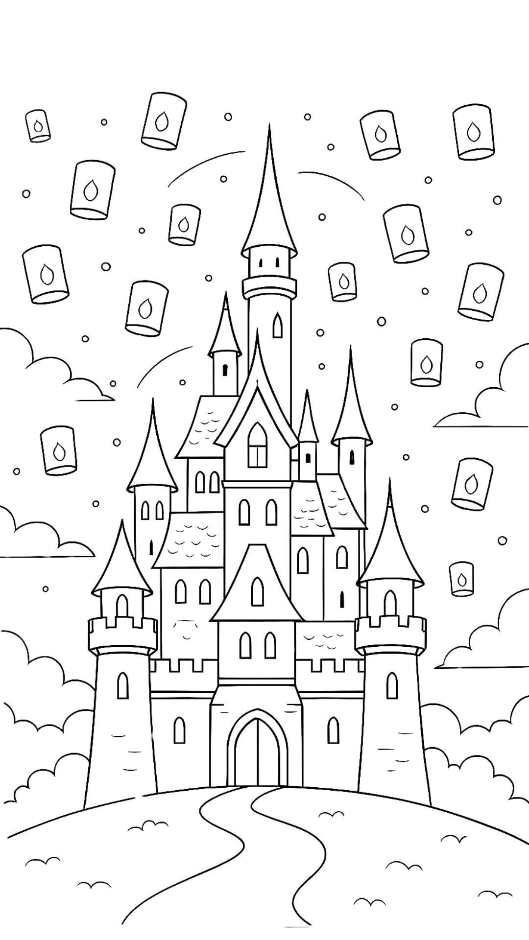 coloring pages disney castle