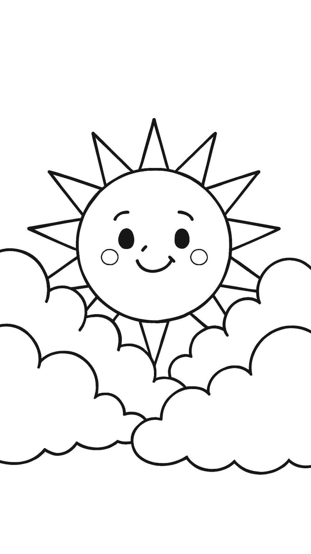 coloring pages the sun