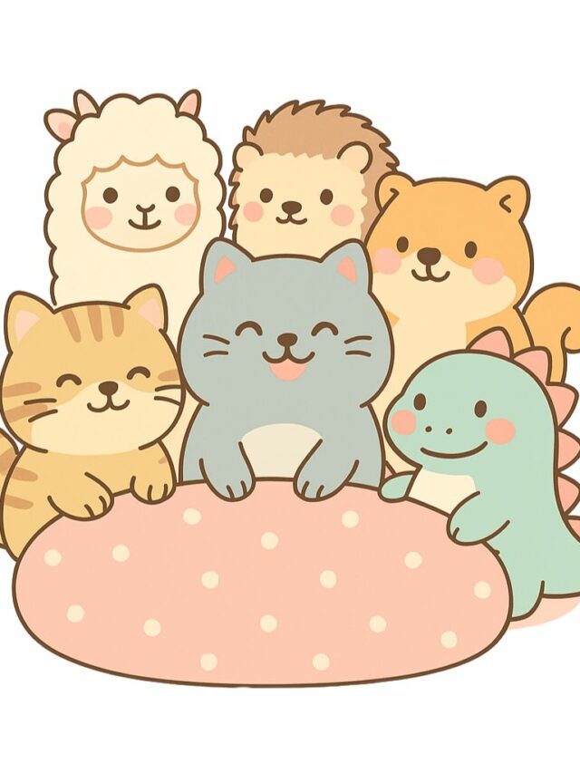 Kleurplaat Schattige Dieren