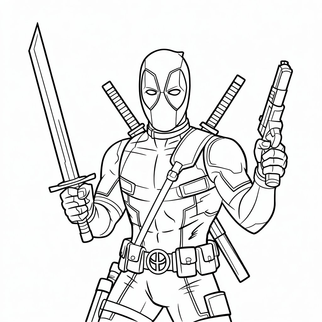 deadpool coloring pages to print