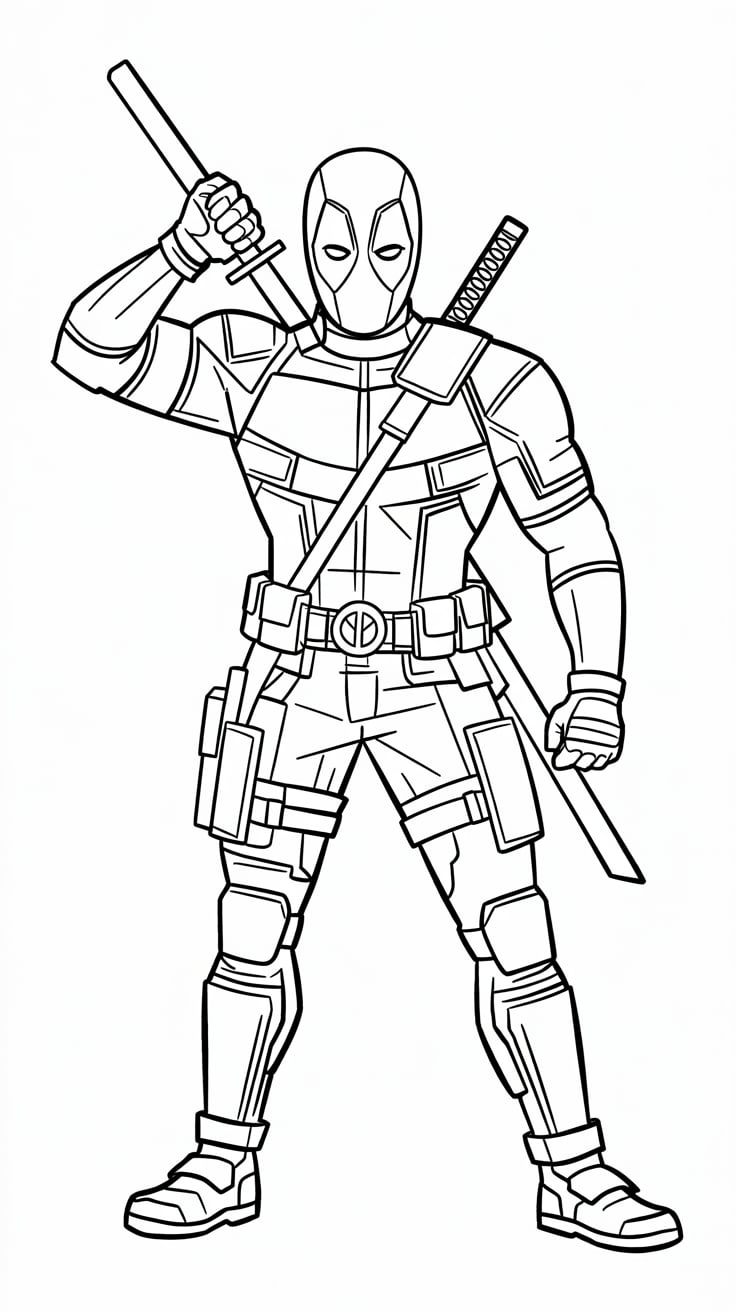 fortnite deadpool coloring pages