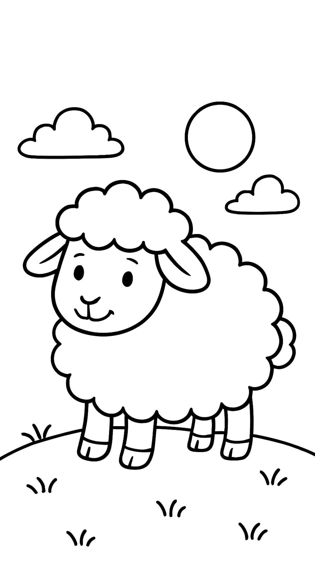 coloring page of a sheep