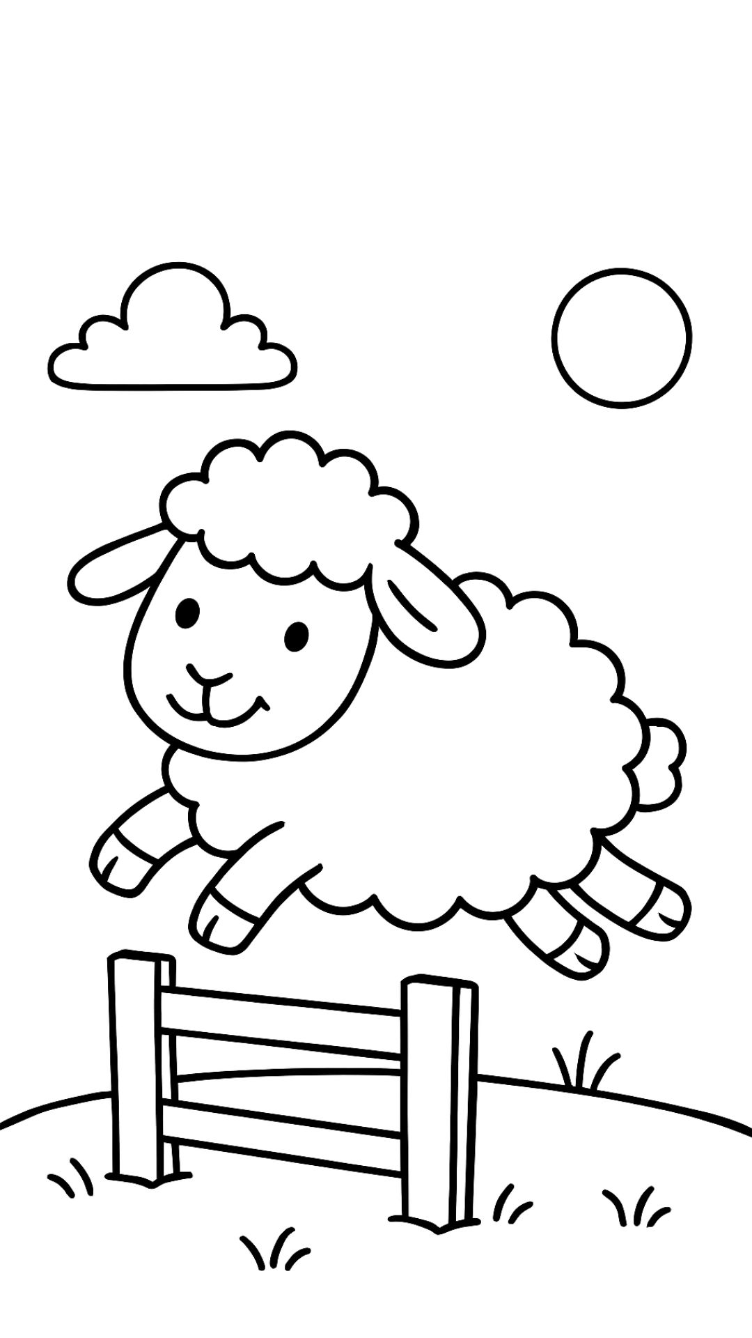 sheep coloring page free