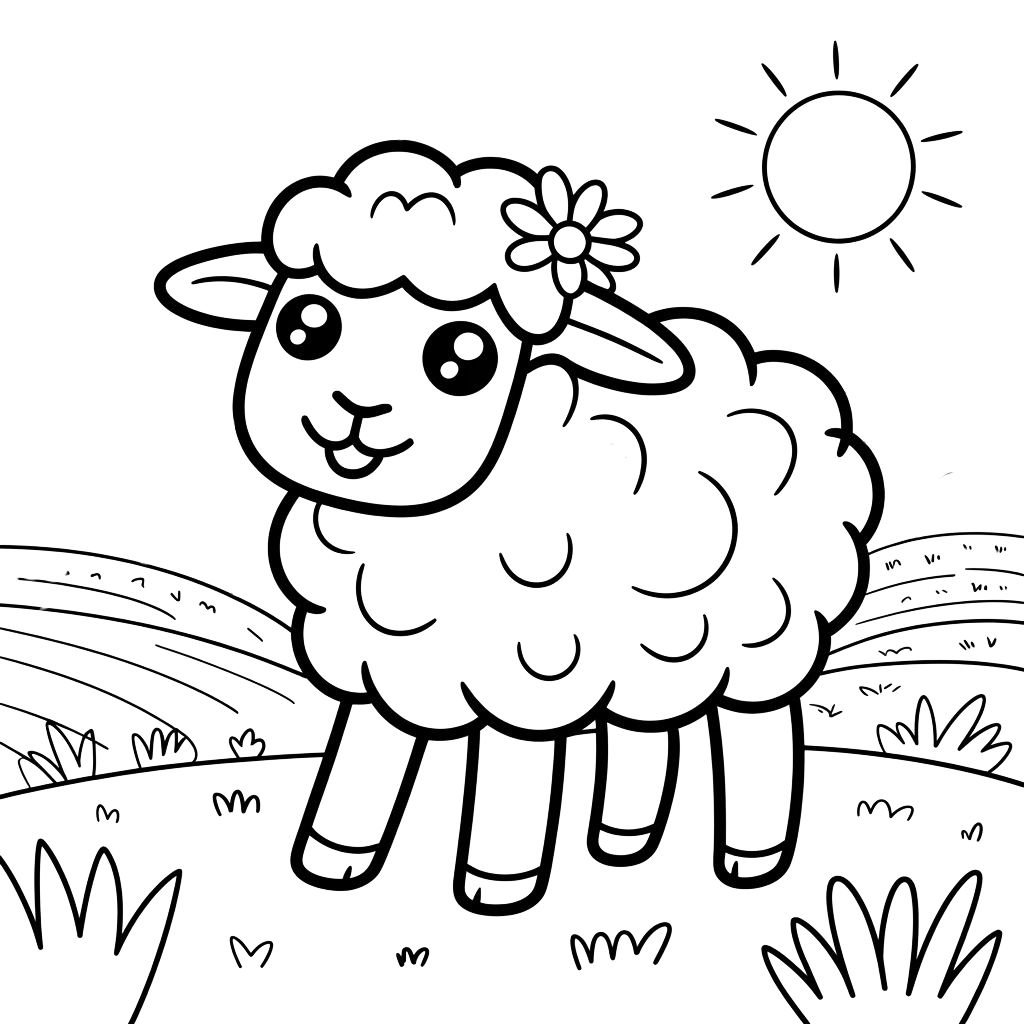 coloring pages of sheep