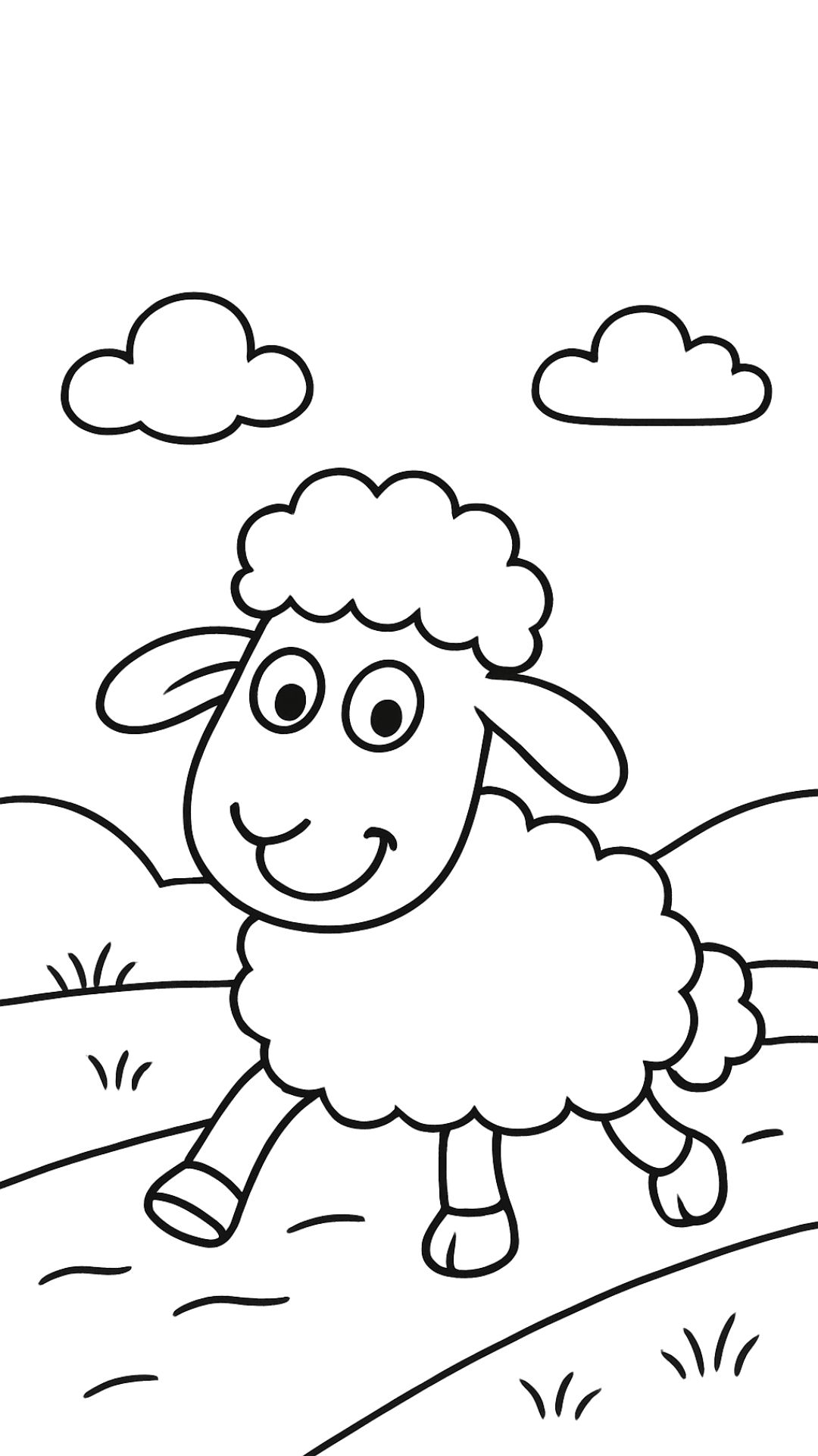 sheep coloring sheets printable
