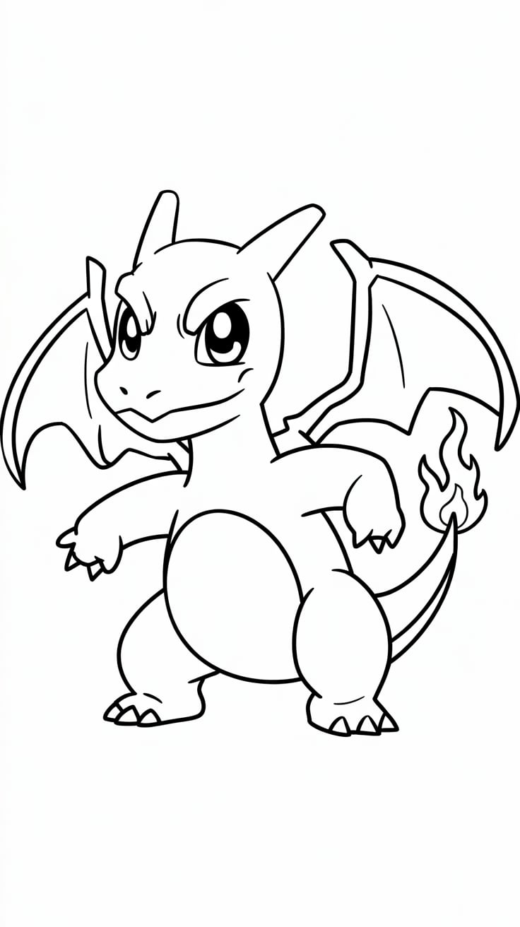pokemon charizard coloring page