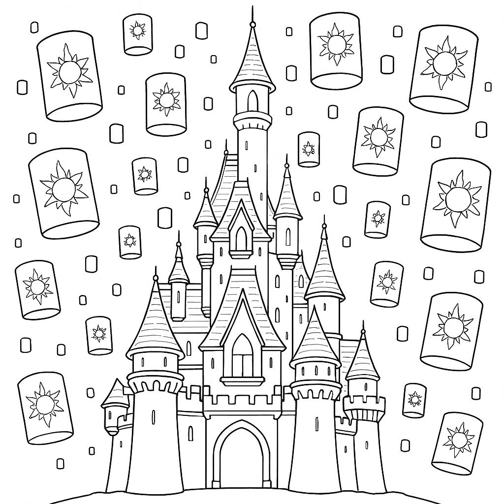 disney castle coloring pages