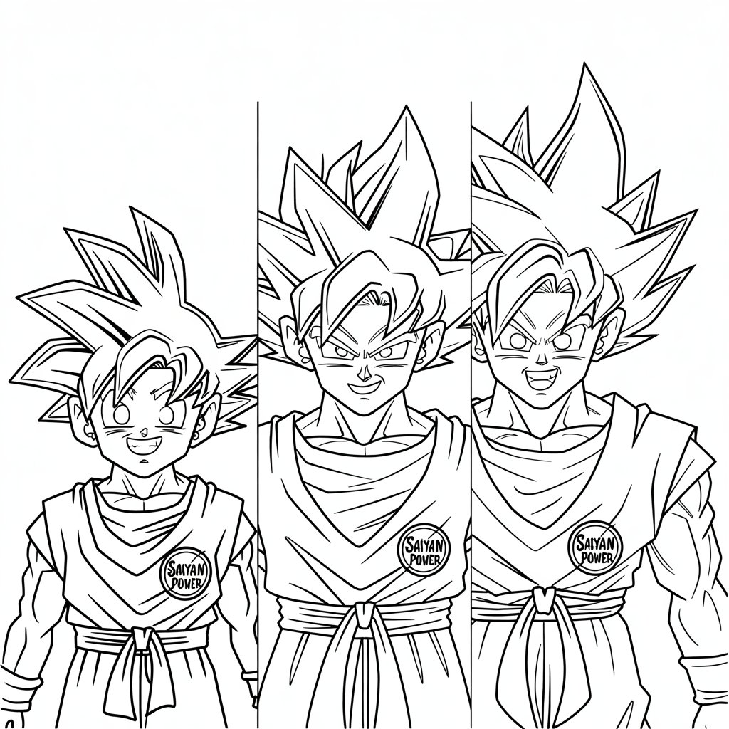 dragon ball z goku coloring pages