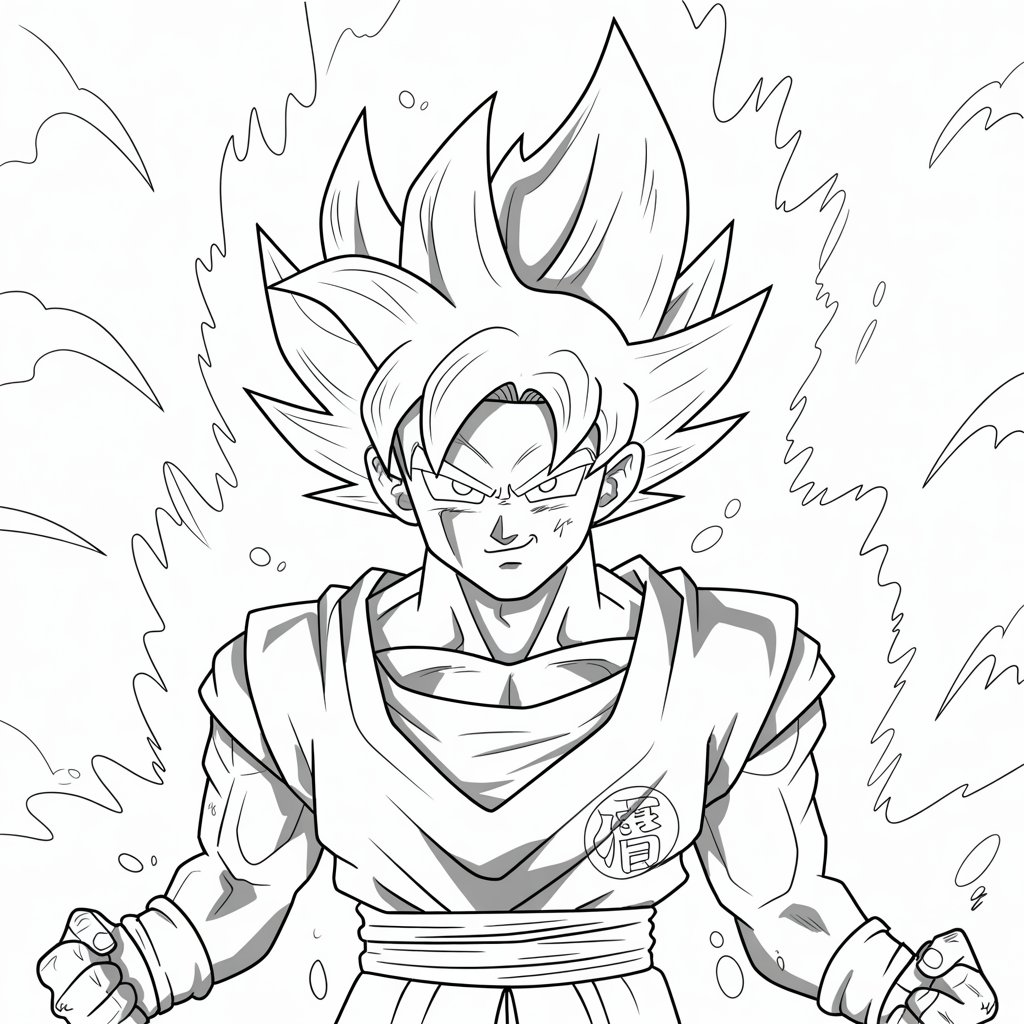 super saiyan goku coloring pages