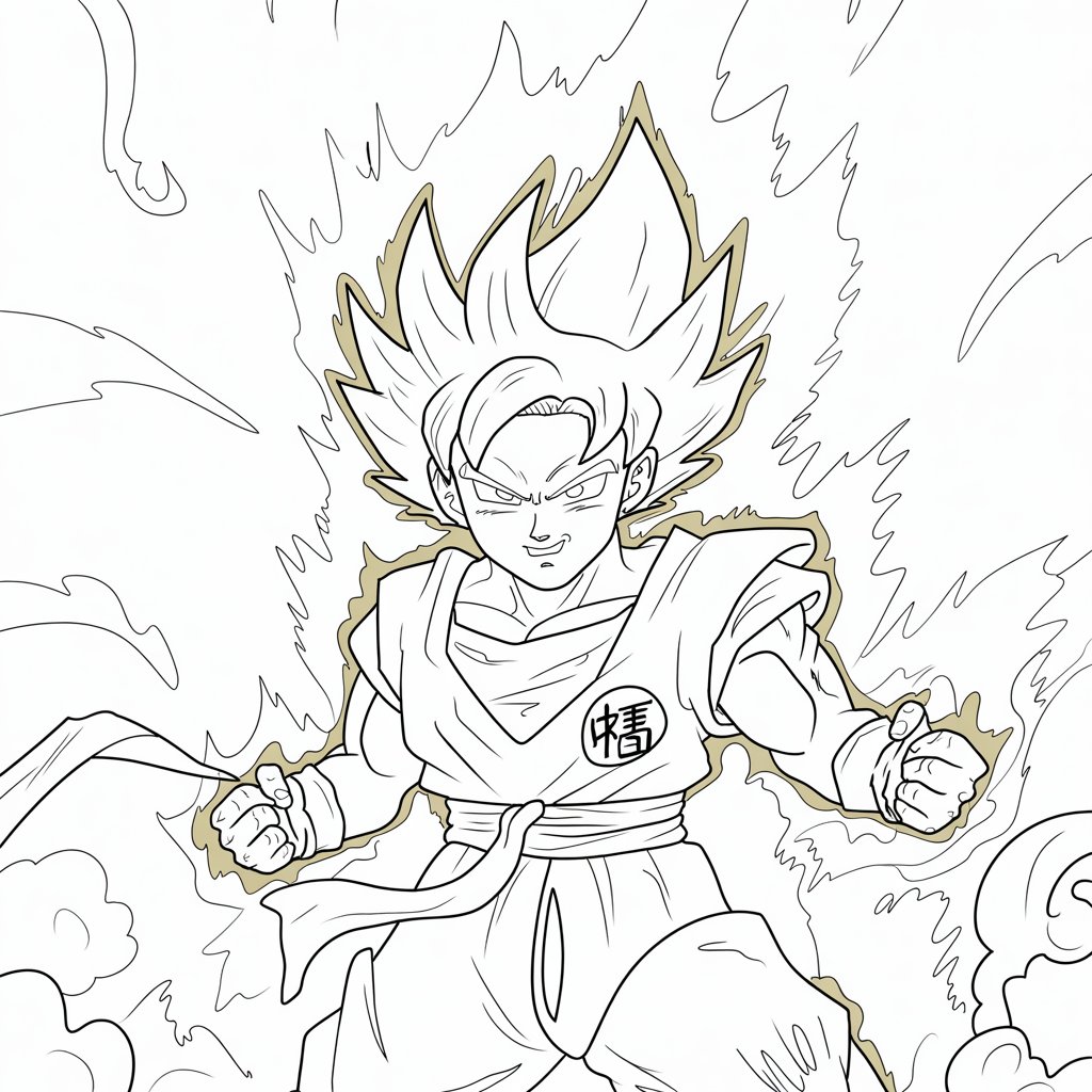 dragon ball z coloring pages goku super saiyan