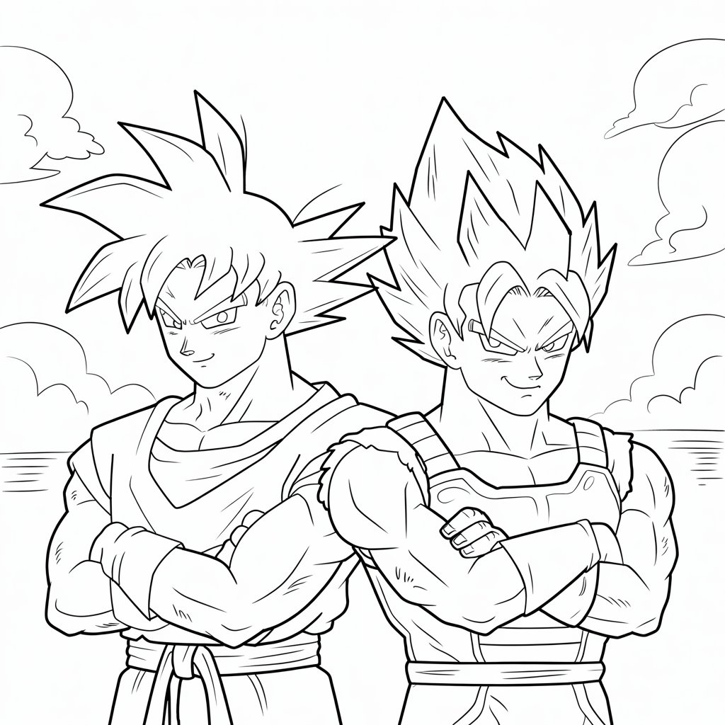 dbz goku coloring pages