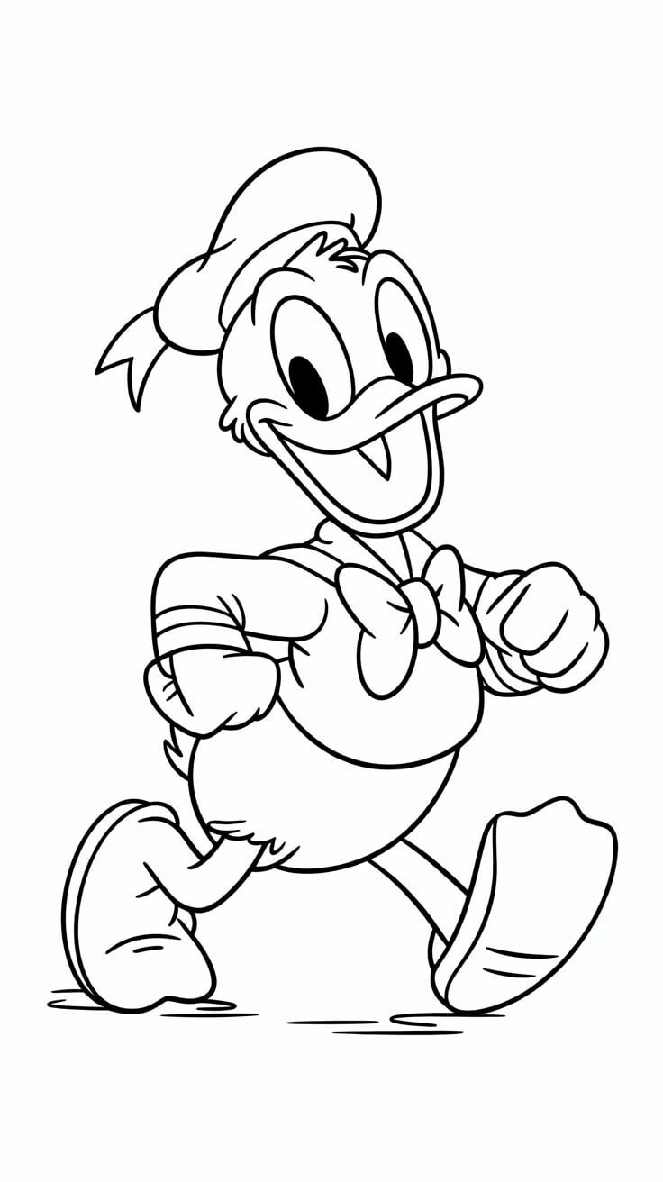 donald duck coloring pages